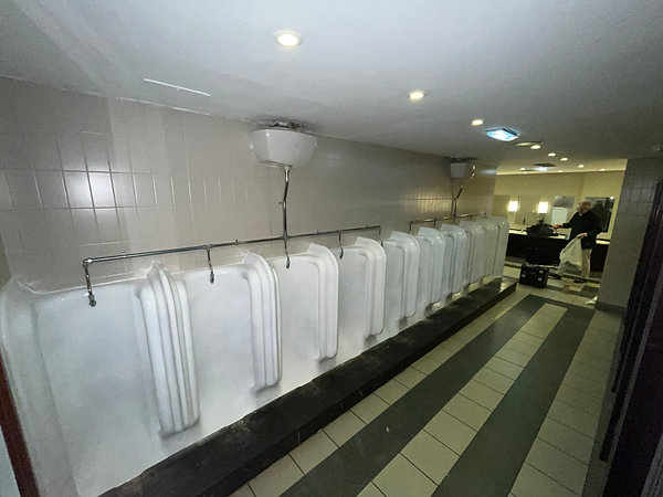 Victorian urinals at The Vermont Hotel restoration project